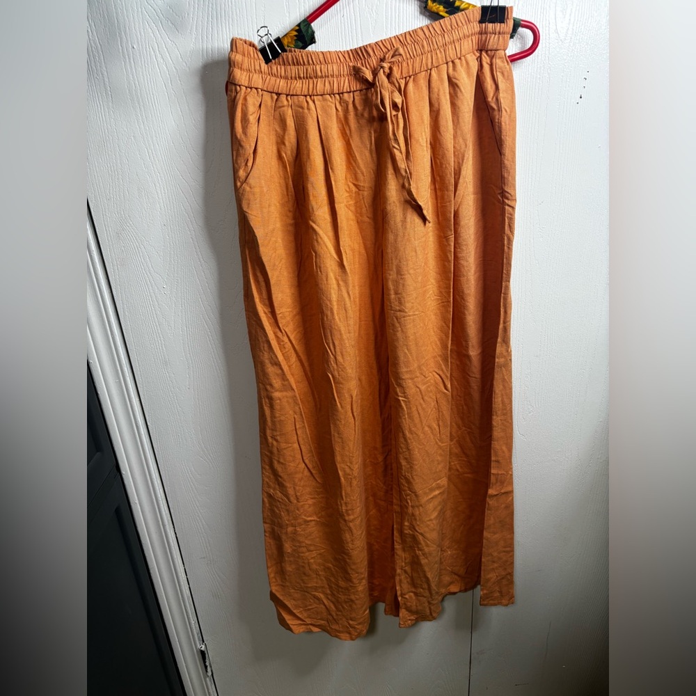 Elegant Wide Leg Orange Pants for Women